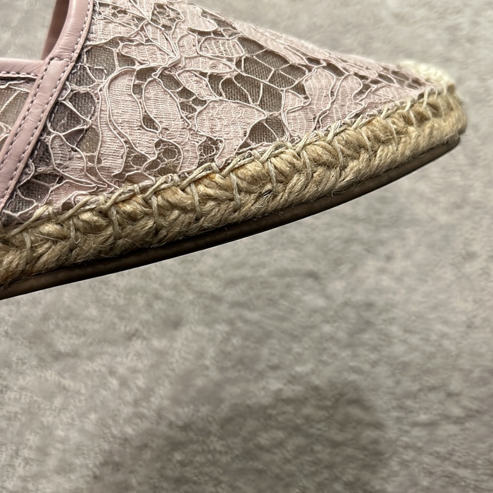 Valentino Lace Espadrilles Blush Pink - Picture 7 of 11